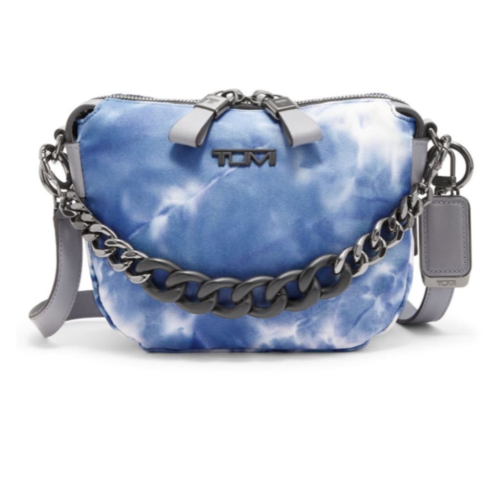 Great Fun Purse! Tumi Blue Tie Dye - Voyageur Soller Crossbody Clutch